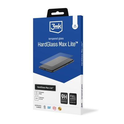 11. 3mk HardGlass Max Lite Schwarz gehärtetes Glas für Motorola Moto G55 5G