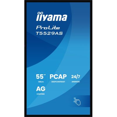 4. IIYAMA Touch Monitor 139cm (55") T5529AS-B1AG 16:9 M-Touch 2xHDMI+UBS-C (Versand)