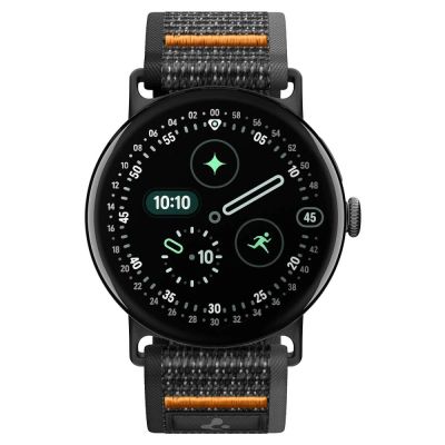 2. Spigen Athlex Air Armband für Google Pixel Watch 41 mm – Schwarz-Orange