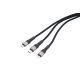 2. TROIKA DREIZACK PRO USB-Kabel 1,2 m USB-C/Micro-USB-A/Lightning 100 W Schwarz, Grau