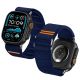 2. Tech-Protect Nylon Slip Strap für Apple Watch 44 / 45 / 46 / 49 mm - Marineblau