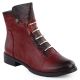 Damen-Stiefeletten in Bordeaux mit Kroko-Prägung Jezzi ASA62-16