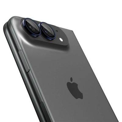 3. Spigen Optik Pro Glas.tR EZ Fit 2er-Pack Displayschutzfolie aus gehärtetem Glas für iPhone Duo – Marineblau
