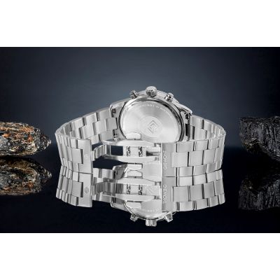 6. Giewont Herrenuhr Chronograph Saphir Silber Blau GW4580-B3