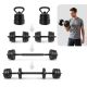 15. 4-in-1-Hantelset (Langhantel, Kurzhanteln, Kettlebell, Liegestützgriffe) Spokey PONDUS SET 20 kg