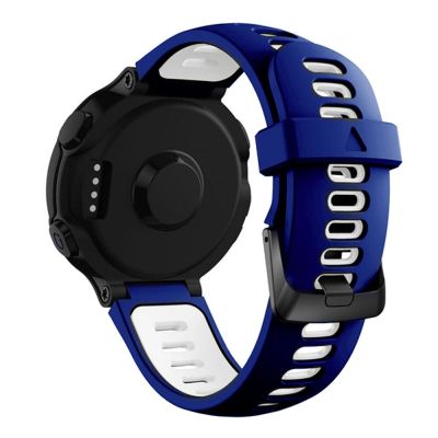 3. Silikonarmband für Garmin G02 – marineblau und weiß