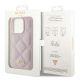 8. Guess Quilted Metal Logo Hülle für iPhone 15 Pro – Rosa