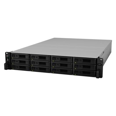 2. Synology RS3618xs NAS; 2U-Rack; 12x (3,5"-SATA-HDD/2,5"-SATA-HDD); Intel Xeon D-1521; 8 GB DDR4 ECC UDIMM (max. 64 GB), 4x 1GbE RJ-45