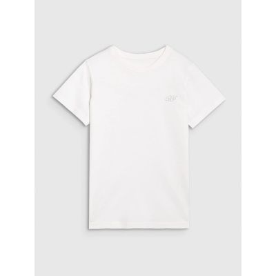 13. Normales, einfarbiges T-Shirt (2er-Set) für Kinder 4F 4FJRAW25TTSHU3157-93S