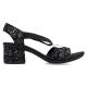 9. Bequeme Rieker W RKR679 schwarze Sandalen