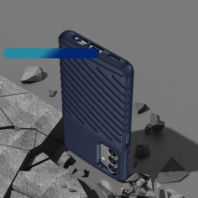 7. Thunder Case Flexibel Robuste Panzer Handyhülle TPU Schutzhülle für Samsung Galaxy A13 5G blau