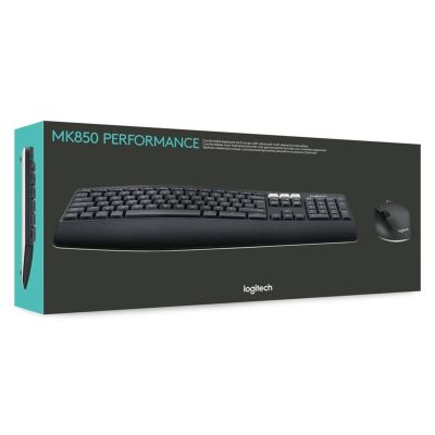 3. Logitech MK850 Performance Tastatur und Maus (universelle Funkfernbedienung + Bluetooth) – QWERTZ-Tastatur (Deutsch, Schwarz)