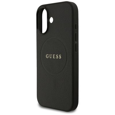 6. Guess Grained Ring MagSafe Hülle für iPhone 17 - Schwarz