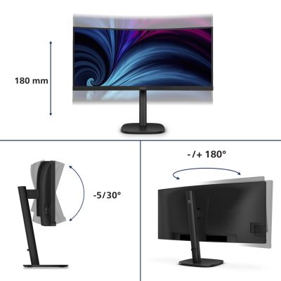 5. Philips Monitor 86,4 cm (34,0") 34B2U3600C 21:9 HDMI+DP+USB-C