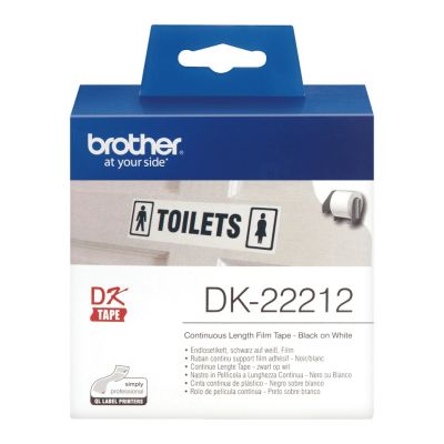2. Brother DK-22212 Beschriftungsbänder Schwarz auf Weiß