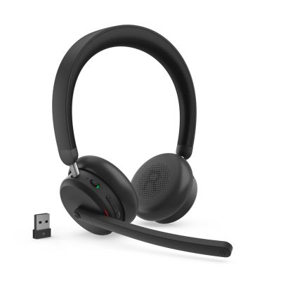 4. Lenovo ANC-Headset 6550, kabelloses Headset mit Kopfbügel, geeignet für Büro/Callcenter, USB Typ-C, Bluetooth, Schwarz