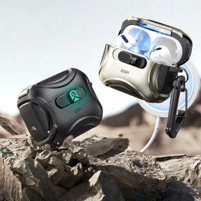 4. ESR Cyber ​​FlickLock MagSafe Hülle für AirPods Pro 3 – Silber