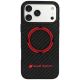 Audi RSQ Carbonfaser Sport Red Circle MagSafe Hülle für iPhone 18 Pro Max / 17 Pro Max - Schwarz