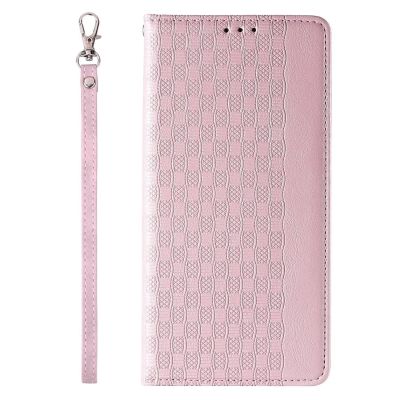 5. Magnetband-Hülle für Samsung Galaxy S23+ Flip Wallet Mini Lanyard Stand Pink