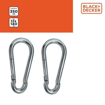5. Stahlkarabiner, 2 Stück, Black + Decker