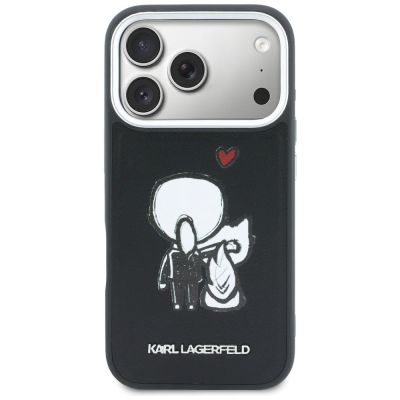 3. Karl Lagerfeld Karl & Choupette Back Logo MagSafe Hülle für iPhone 17 Pro - Schwarz