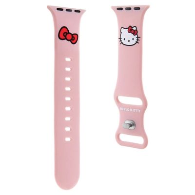 3. Hello Kitty Silikon-Kitty-Kopfband für Apple Watch 38/40/41 mm – Rosa
