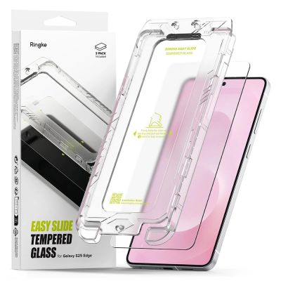 Ringke Easy Slide 2er-Pack Panzerglas für Samsung Galaxy S25 Edge - Transparent