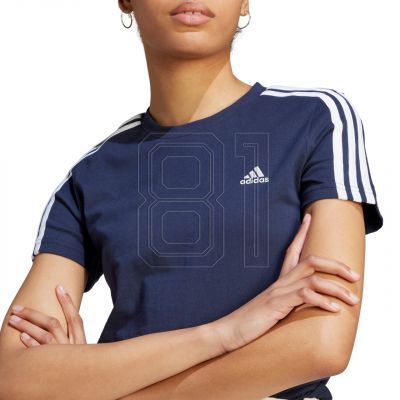 4. adidas Essentials Slim 3-Stripes Tee W IM2791