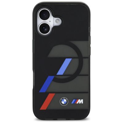 3. BMW M IML Metallknöpfe, dreifarbige Linien, MagSafe-Hülle für iPhone 17 - Schwarz