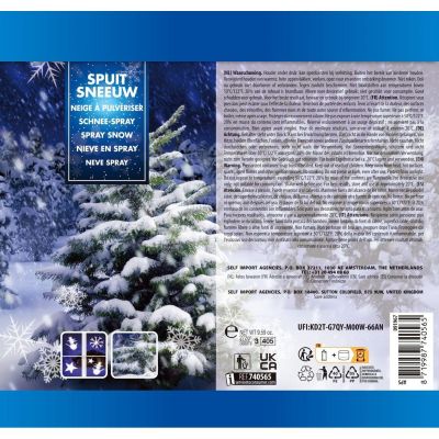 3. Künstliches Schneespray zur Dekoration von Weihnachtsbaum und Fenster, 300 ml