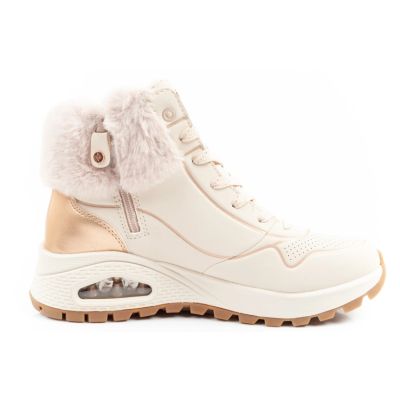 4. Skechers Uno Rugged Damen Sport-Schuhe isolierte Winter-Stiefeletten Beige