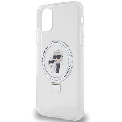 6. Karl Lagerfeld KLHMN61HMRSKCH iPhone 11 / Xr 6,1" weiß/weiß Hardcase Ringständer Karl&Choupette MagSafe