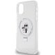 6. Karl Lagerfeld KLHMN61HMRSKCH iPhone 11 / Xr 6,1" weiß/weiß Hardcase Ringständer Karl&Choupette MagSafe