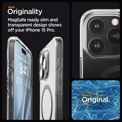 11. Spigen Ultra Hybrid Mag-Hülle mit MagSafe für iPhone 15 Pro – Grau