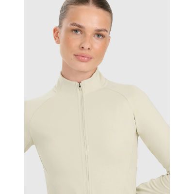 5. Damen-Trainings-Sweatshirt, schmal geschnitten, schnelltrocknend, Größe 4F 4FRAW25TFSWF0808-83S