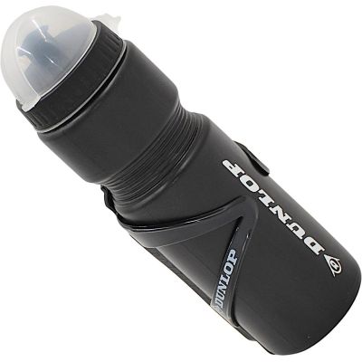 12. DUNLOP 750-ml-Fahrradflasche mit Flaschenhalter, schwarz