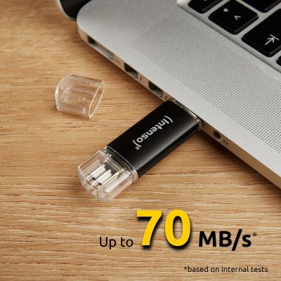 6. Intenso Twist Line USB-Stick 128 GB USB Typ-A / USB Typ-C 3.2 Gen 1 (3.1 Gen 1) Anthrazit