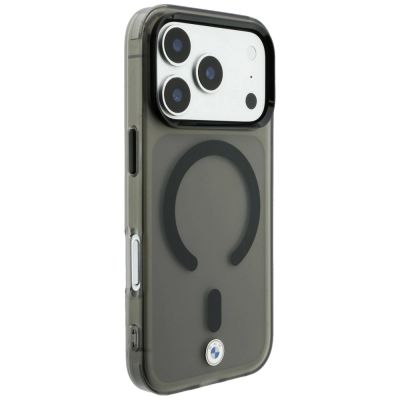 4. BMW M IML MagSafe Hülle mit mattiertem Metalllogo und Zierleisten für iPhone 18 Pro / 17 Pro – Schwarz