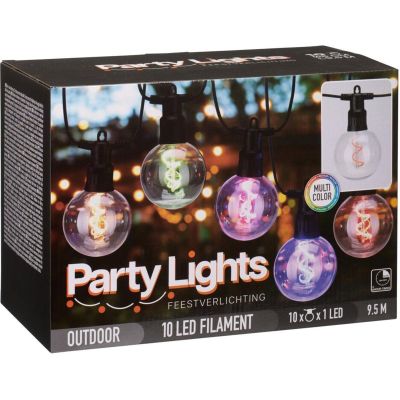 13. GARTENGARTEN-PARTY-LICHTERKETTE 10 LED G80 MEHRFARBEN