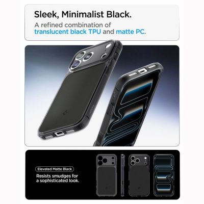 8. Spigen Ultra Hybrid MagSafe Hülle für iPhone 18 Pro / 17 Pro – Mattschwarz