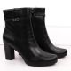 16. Damen-Stiefeletten mit Blockabsatz, gefüttert, schwarz, M.Daszyński AF125-22