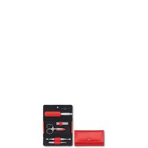 ZWILLING 97092-002-0 Twinox Reise-Maniküre-Set – Rotes Lederetui, 5-teilig