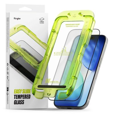 Ringke Easy Slide 2er-Pack Panzerglas für iPhone 17 - Schwarz