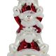 3. Gläserner Christbaumspitzen-Aufsatz 3 Schneemänner 28 cm