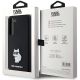 8. Karl Lagerfeld Silikon Choupette Metal Pin Hülle für Samsung Galaxy S24 – Schwarz