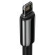 3. Baseus Tungsten kabel USB - Lightning 2,4 A 2 m schwarz (CALWJ-A01)