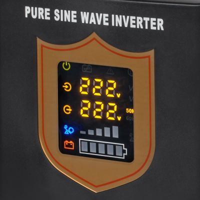 7. KEMOT PROsinus-1000 Notstromversorgung, reiner Sinuswellenwandler mit Ladefunktion, 12 V/230 V, 1000 VA/700 W – Schwarz