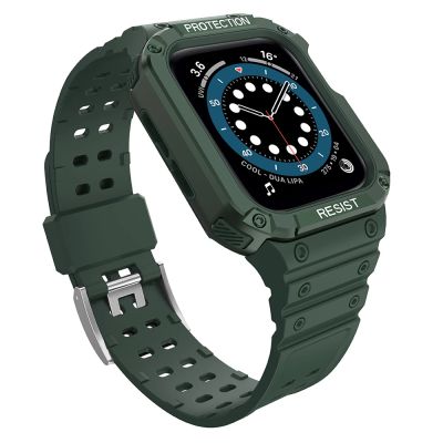 Schutzarmband für Apple Watch 42/44/45 mm Panzergehäuse-Armband - Grün