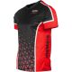 2. MASTERS "COMBAT JUNIOR" Pointfighting-Shirt mit V-Ausschnitt, schwarz und rot (WAKO-ZERTIFIZIERT)