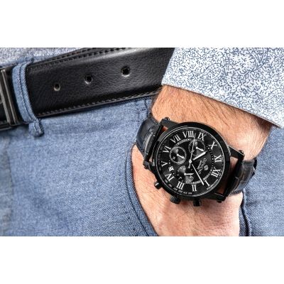 4. Giewont Herrenuhr Chronograph Saphir Schwarz GW6260-A3